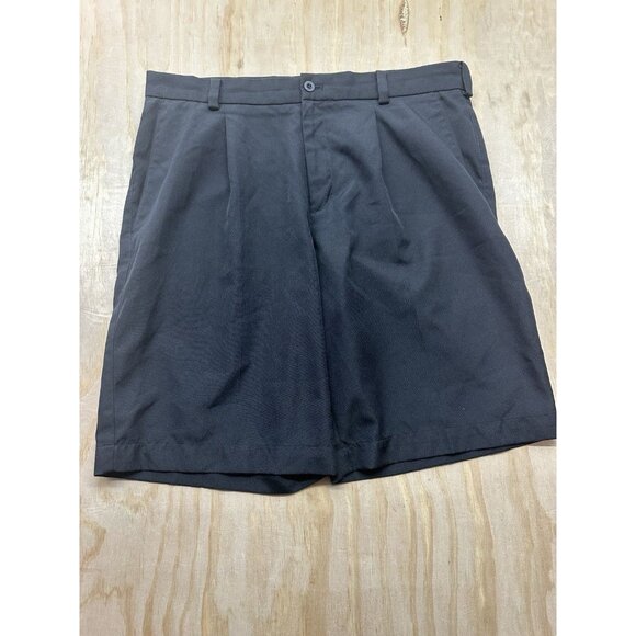 Nike Golf Dri-FIT Performance Polyester Black Golfing Shorts Size 34 Chino EUC - Picture 1 of 7